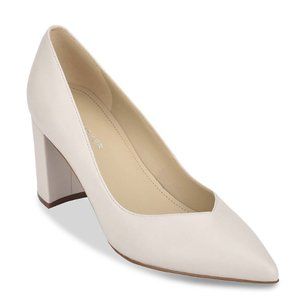 NEW Marc Fisher CAITLIN PUMP, White Leather, 7.5